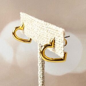 Kate Spade Gold Heart You Hoop Earrings